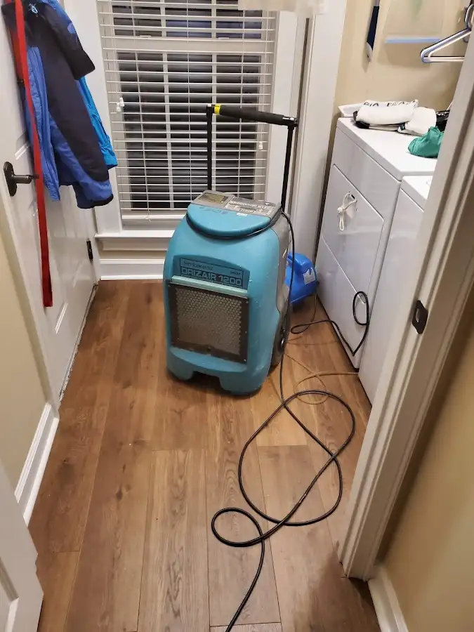 Commercial dehumidifier deployed for Flood Damage Cleanup in Bloomer